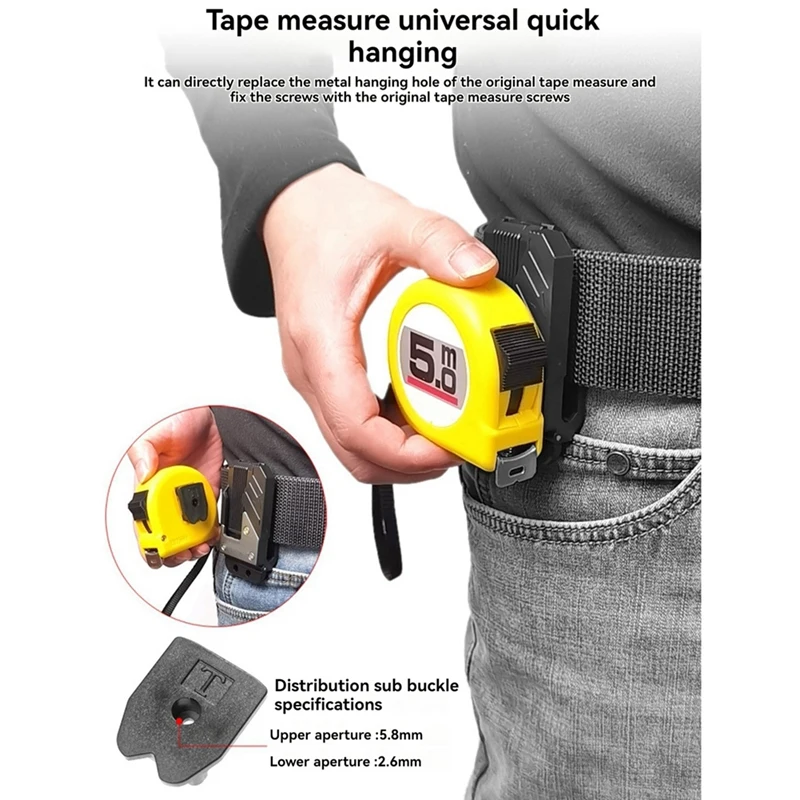 Electric Drill Tape Belt Tape Measure Holder Hanger Holder Clip-On Tape Measure Holder For Belt Tape Measure