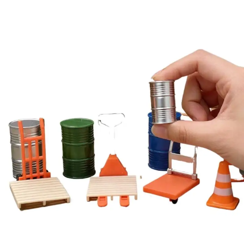 Miniature Warehouse Model Kit Dollhouse Logistics Scene Decor Micro Landscape Construction Prop