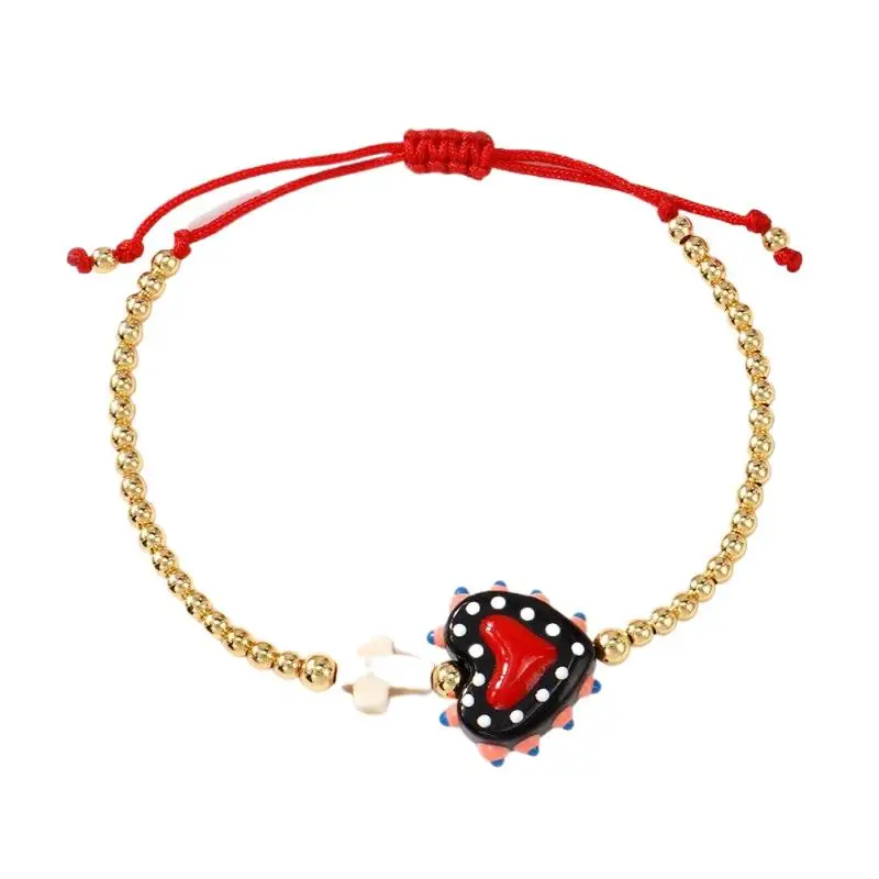 Damen Bohemian Perlenarmband mit bunten Herz- und Sternanhängern, verstellbare Kette, perfekt für den täglichen Gebrauch, Urlaub und als Geschenk. – Detail 6