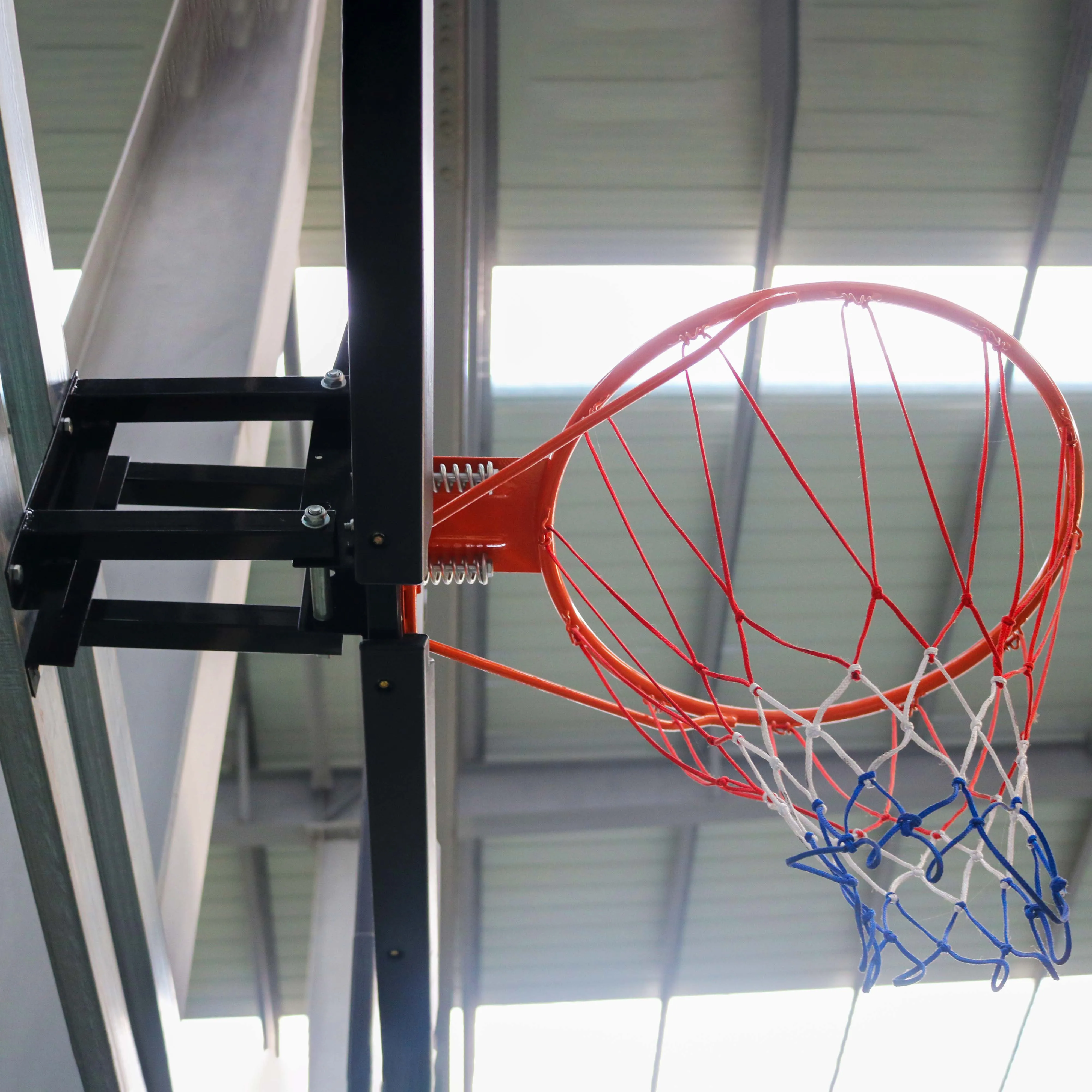 

Portable Outdoor Basketball Stand with Quick Height Adjustment & Adjustable Basketball Rim Court Equipment