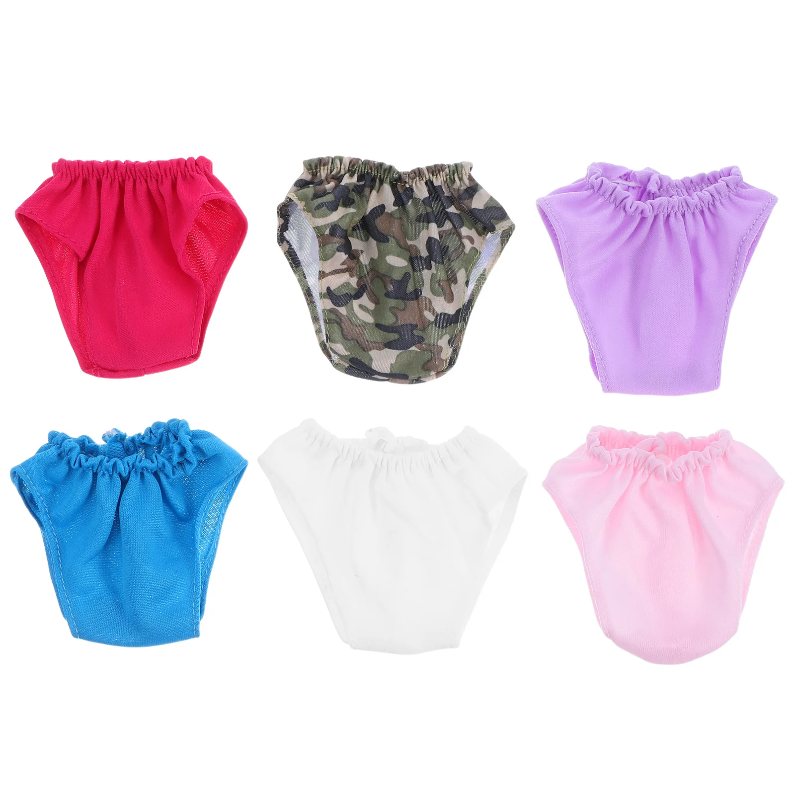 

6Pcs Underwear Reusable Cloth Diapers for 18 Inch Girl Dress Up Fashion Clothes Accessories Mini Clothes