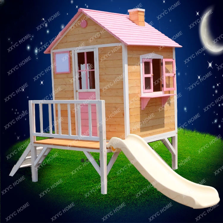 Wooden House Outdoor Tent Educational Large Toy Kindergarten Playground Tree House Storage Cabinet Wooden Game House Room