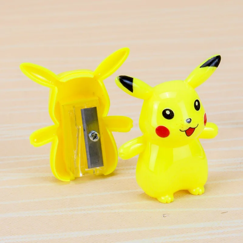 Pokemon Cartoon Pikachu Pencil Sharpener Kawaii Mini Pencil Sharpener Elementary School Supplies Stationery Birthday Gift