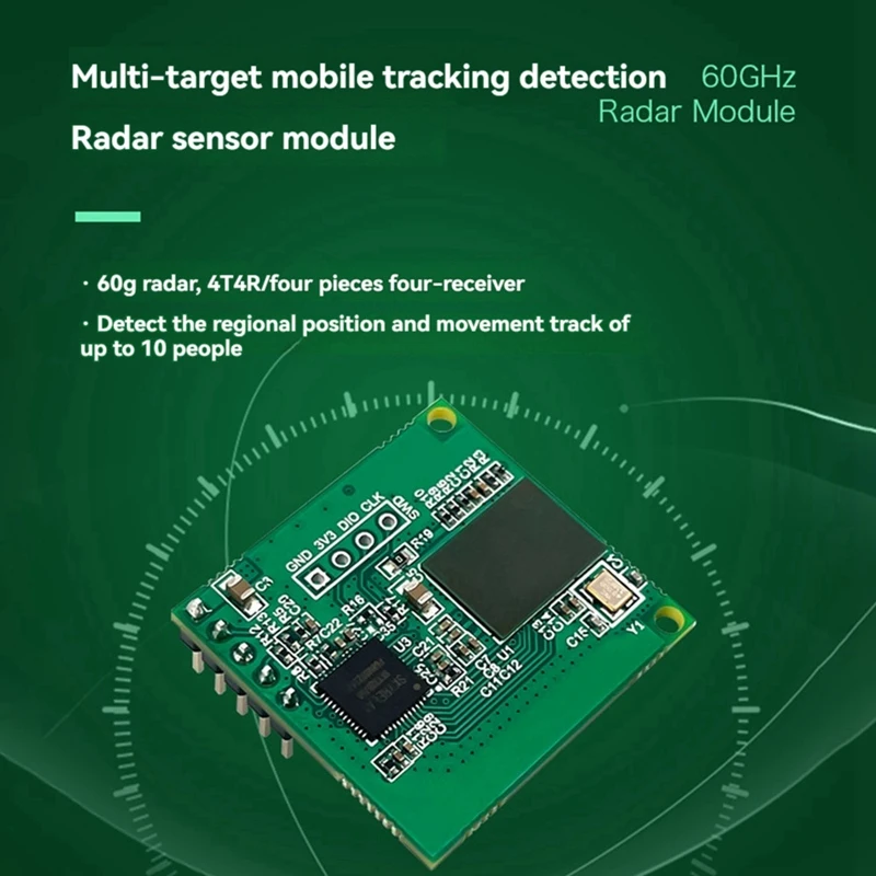 LD6001A 60GHz MmWave Radar Sensor Module+CH340 Serial Port Board 4T 4R Human Presence Sensor Module-PZZW