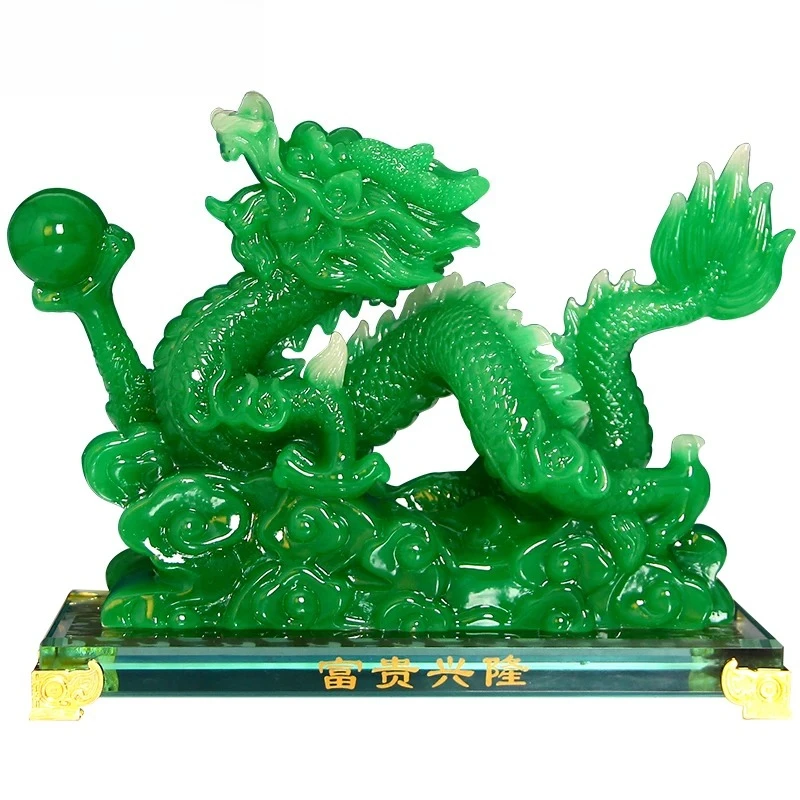 Zhaocai Sheng Xiao Long Ornament Qinglong Crafts Office Desk Decoration Housewarming Gift Home Decoration Ornaments
