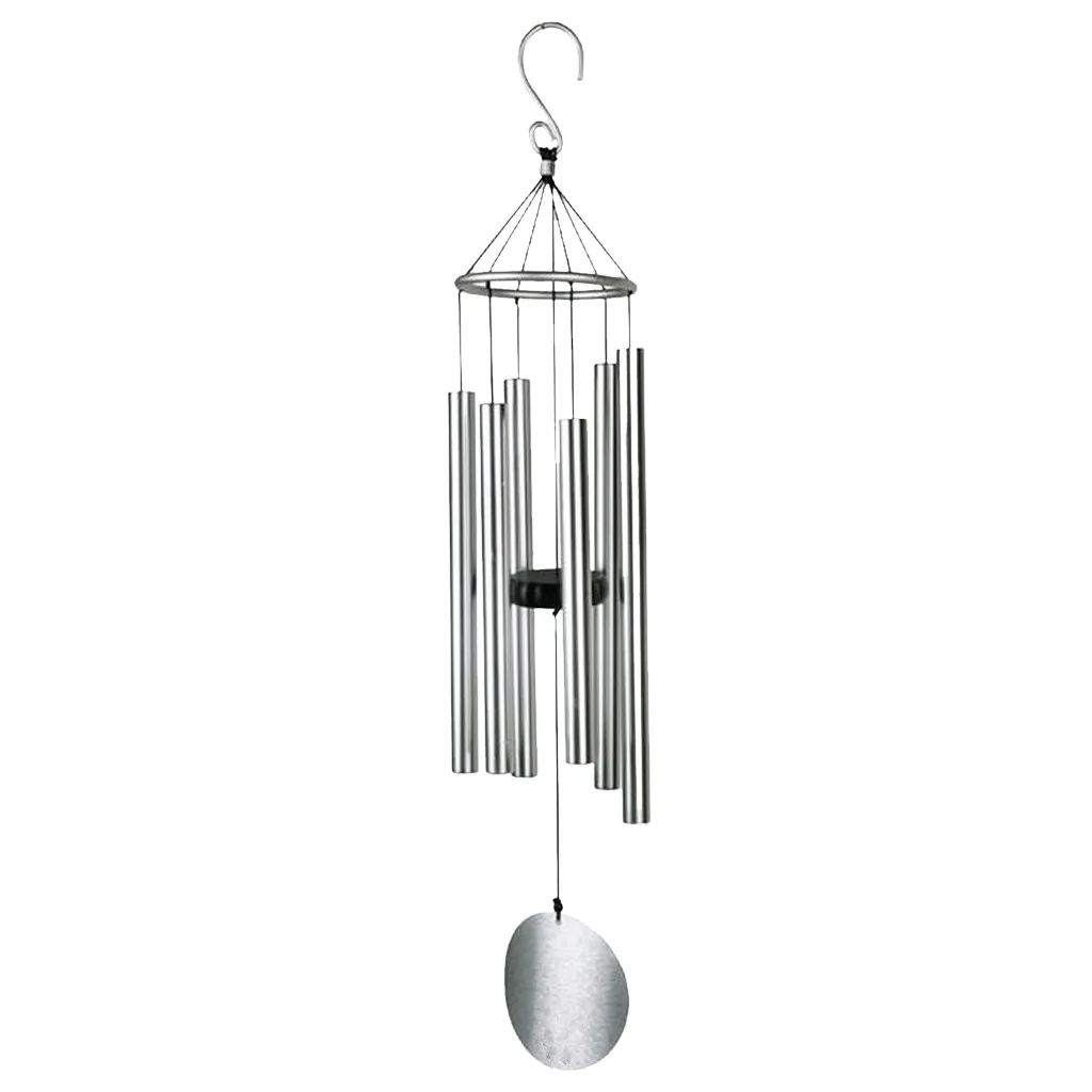 Decorative Wooden Wind Chime Metal Bells Hanging Ornament for Autumn Home Wall Decoration Accessories