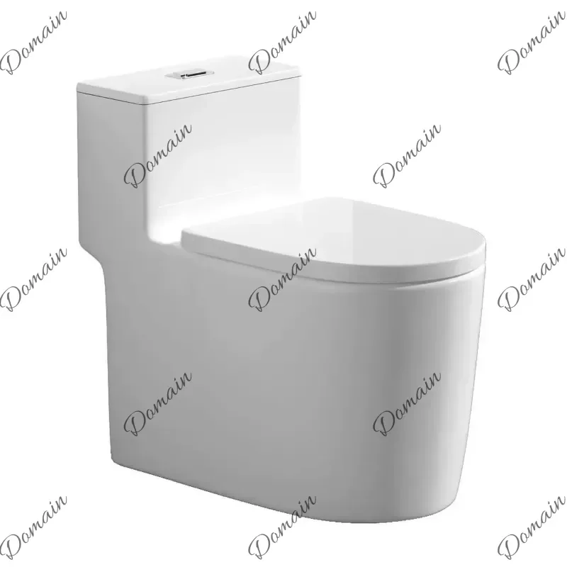 QWE Household toilet siphon type strong impulse large diameter deodorant, anti-blocking and anti-splashing toilet