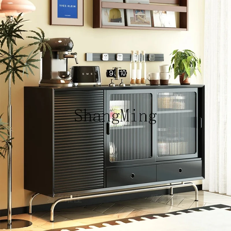 

FG wood dining side cabinet, living room porch cabinet, storage wine cabinet 1.4 meters long glass tea locker