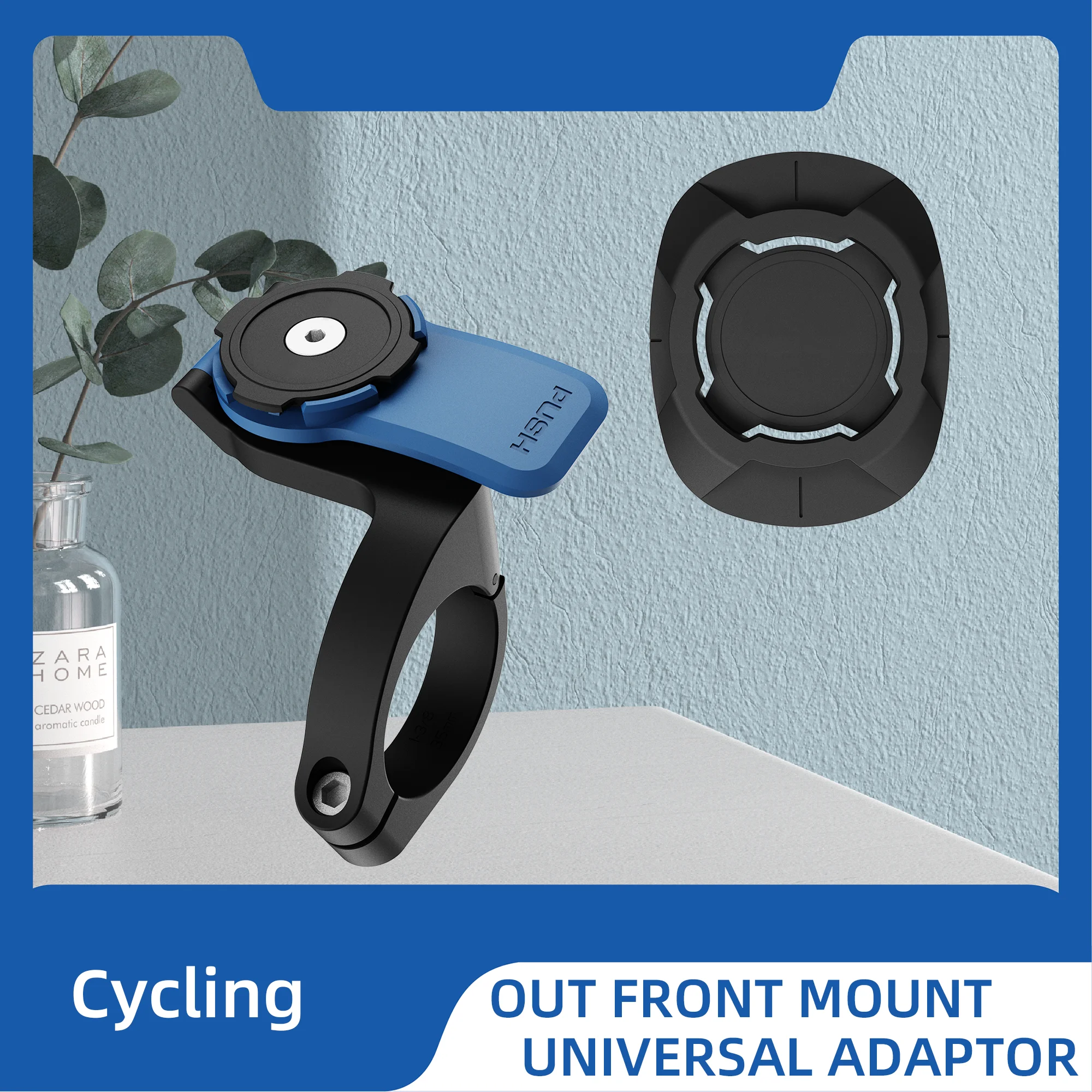 

Out Front Mount with universal adaptor Cycling Phone Holder Bike Cellphone Mount