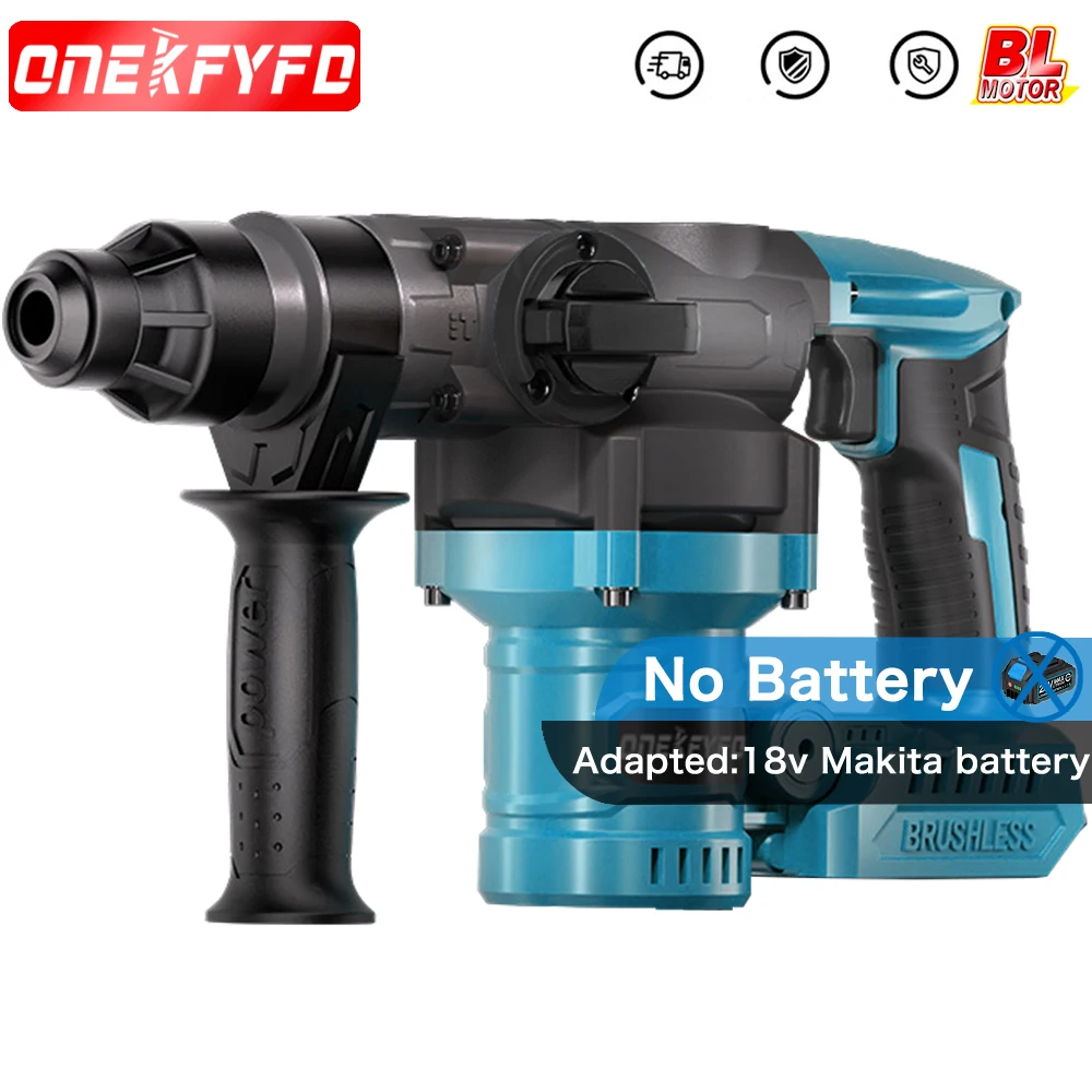 

Multifunctional Impact Rotary Hammer 26MM Woodworking Electric Demolition Hammer Drill Power Tools For Makita 18V Battery