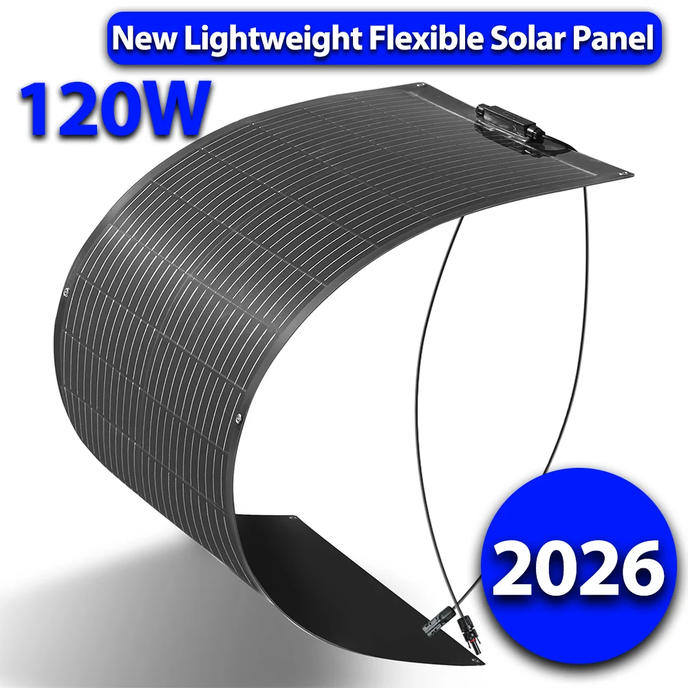 240W Solarpanel Wasserdicht Ultradünn Flexibel Biegbar PV-Modul 2026 Neues Monokristallines Solarpanel für Wohnmobil Camper Van Boot