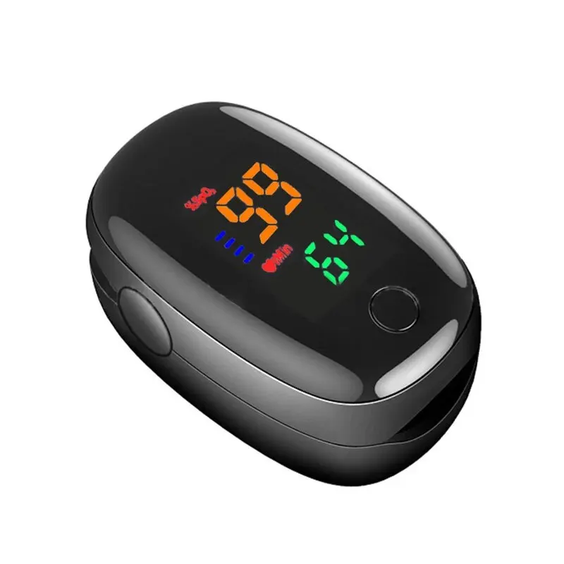 Finger Clip Heart Rate Meter Measure Fingertip Oximetry PI Value Monitor Pulse Black Gem Oximeter Heart Rate Monitor Portable