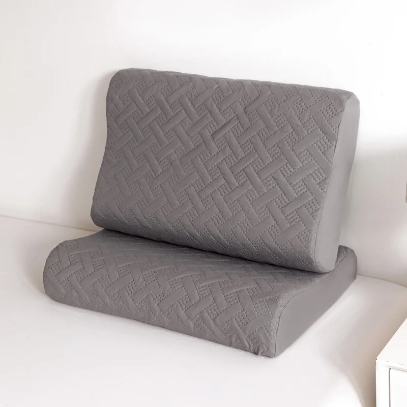 Waterproof Latex Pillowcase Solid Color Cotton Clip Pillow Cover High Quality Bedding Latex Pillow Case Cover 40X60cm