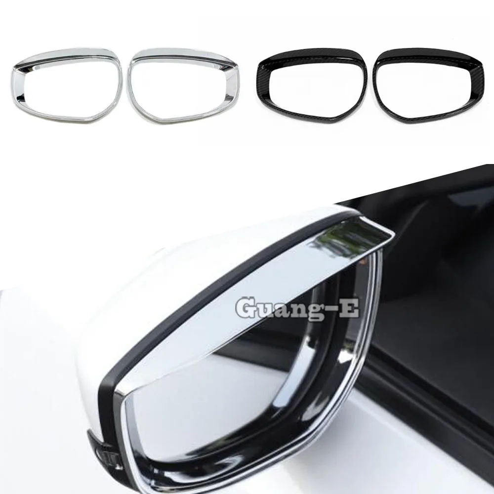 

For Mazda 3 Mazda3 Axela M3 2019 2020 2021 2022 Car Rear View Side Glass Mirror Trim Frame Rain Shield Sun Visor Shade Eyebrow
