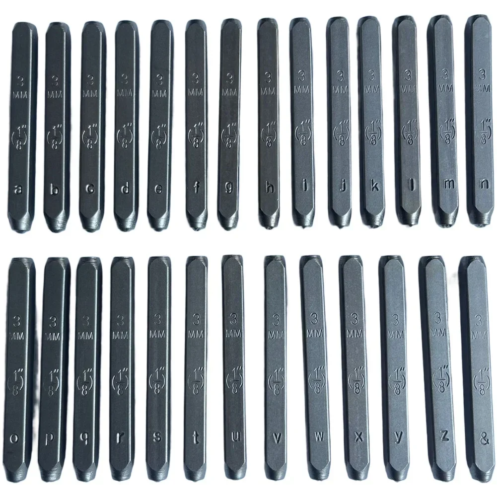 27pcs Heavy Duty Steel Stamping Kit for Metal Marking and Jewelry Crafting Includes Letters Numbers and Symbol