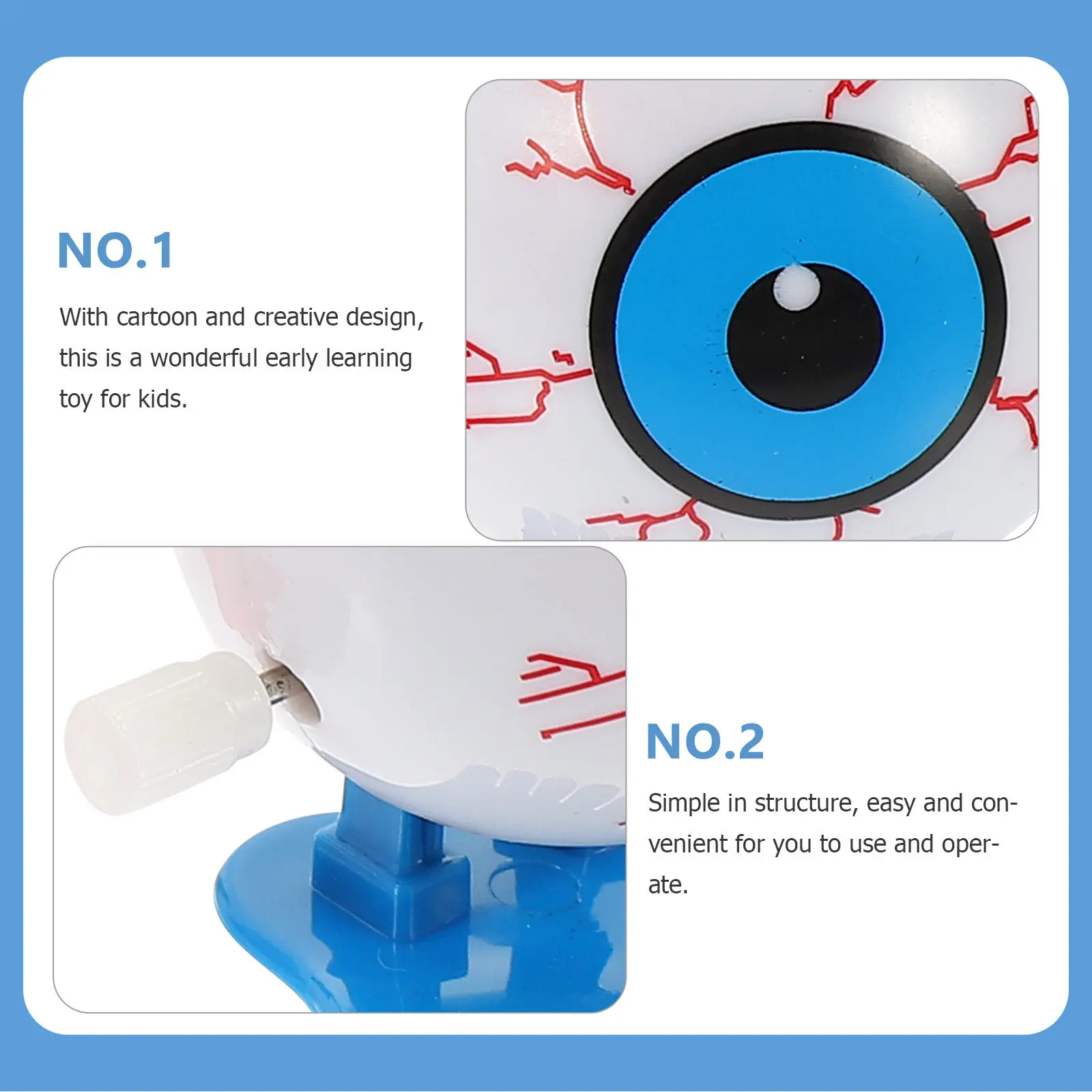 

3Pcs Jumping Eyeballs Funny Wind Up Clockwork Kids Plaything Party Novelty Walking Mechanical Children Plaything