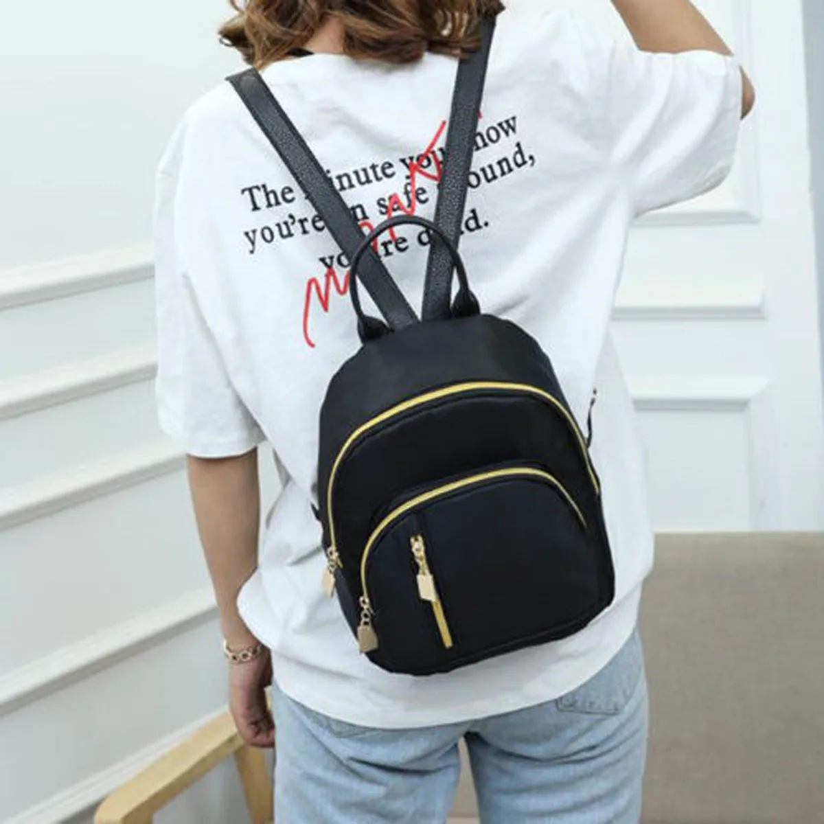 Women Anti-theft Backpack Waterproof Fabric Large Female Shoulder Bag Oxford Large Capacity Simple Style Casual Mochila Travel