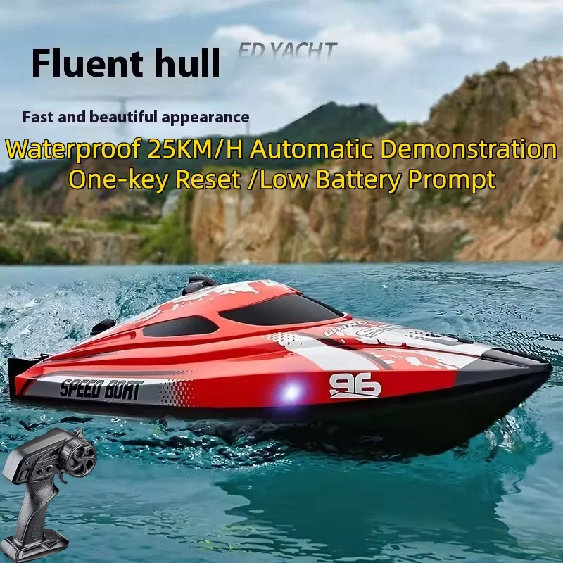 150 متر لمسافات طويلة Capsize إعادة تعيين إنذار ذكي عالية السرعة عن بعد قارب سريع 2.4G عالية السرعة RC سباق الانجراف قارب لعبة الماء الهدايا