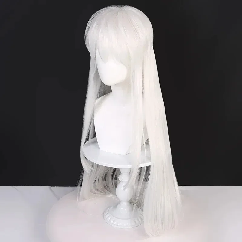 

2025 11 Inuyasha Sesshoumaru Wigs Long White Heat Resistant Synthetic Cosplay Costume Wig Cap