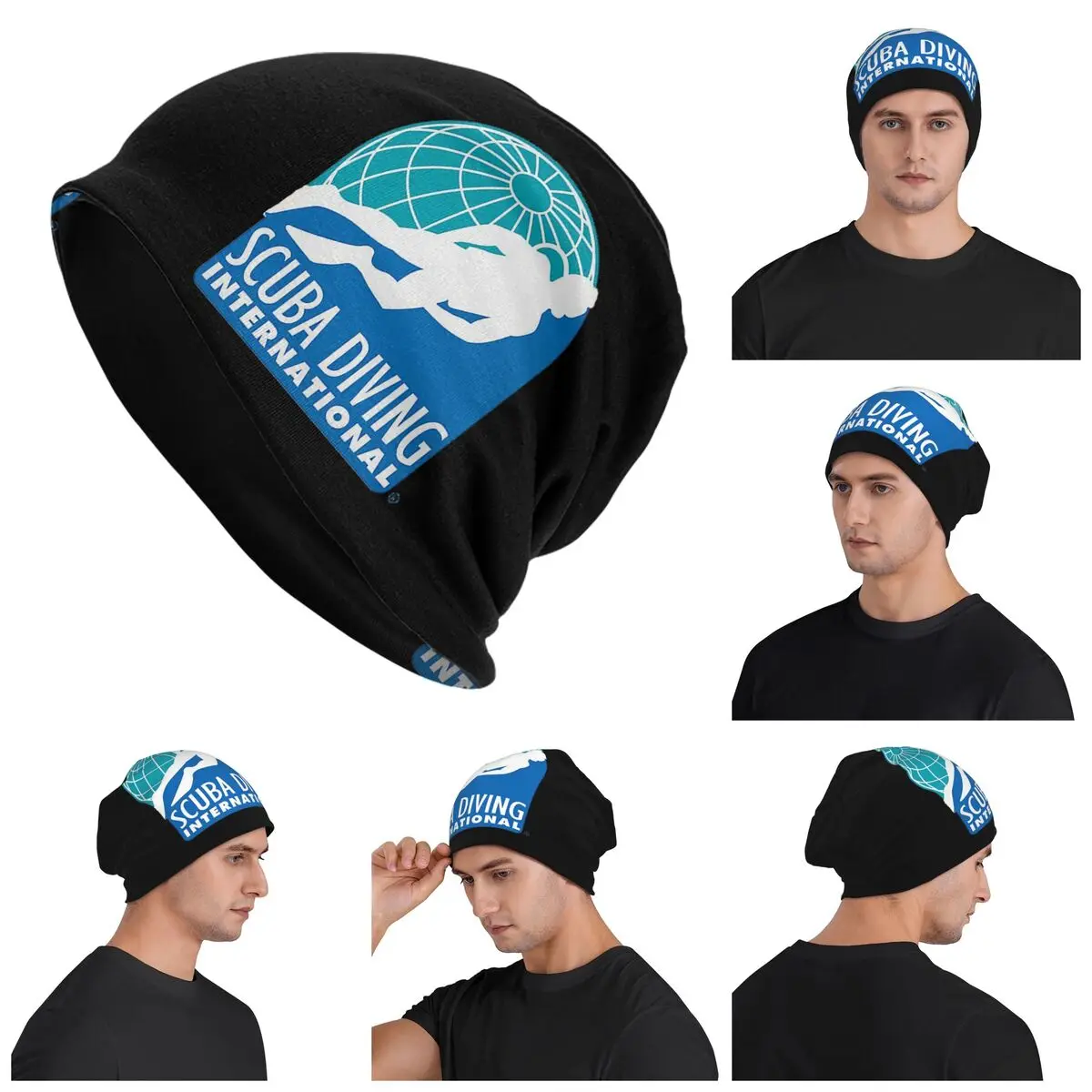 

Scuba Diving International (SDI)- Official Logo Warm Knitted Cap Hip Hop Bonnet Hat Autumn Winter Outdoor Beanies Hats Adult