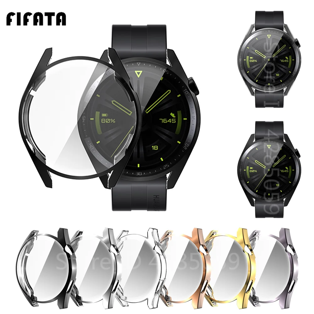 Protector For Huawei Watch GT3 GT 3 46mm 42mm Protective case Cover For Huawei watch gt runner 46mm Full Screen Protective Shell