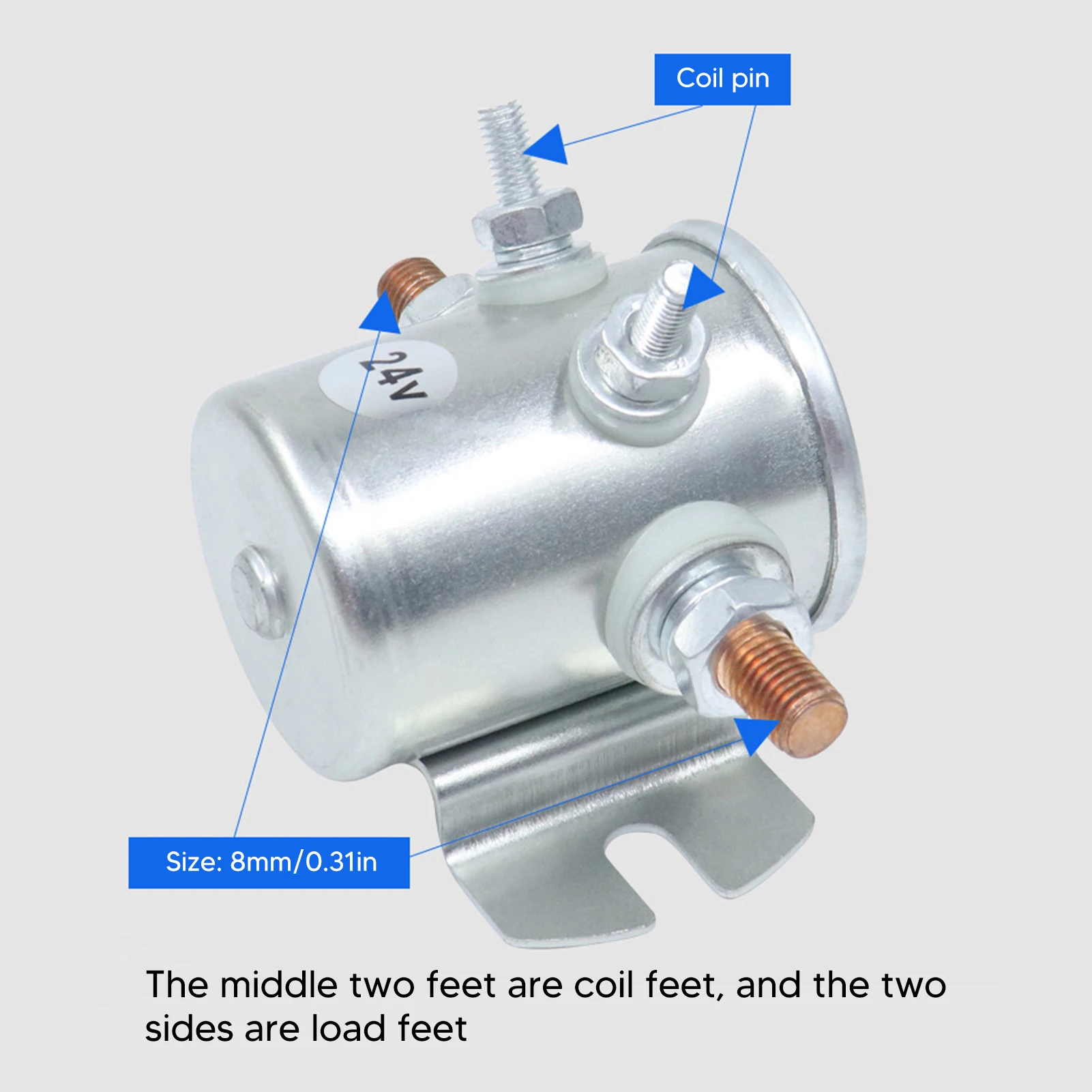 3635820 Starter Solenoid 200A 24V Motor Starter Relay 1114208 Dustproof Starter Relay Solenoid for Winches Boats Club Car