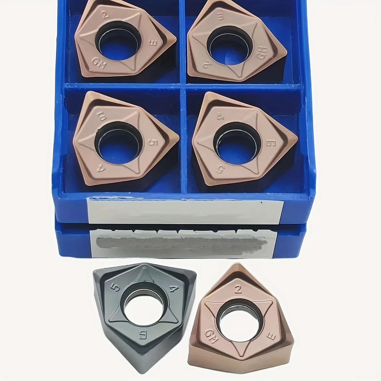

WNMU080608EN Carbide Turning Insert Set - Bronze/Black Coated, High Precision for CNC Machining