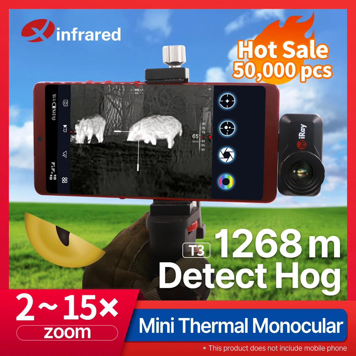 InfiRay Xinfrared T3 Night Vision Monocular Thermal Imaging Telescope for Hunting Rescue Android Thermal Imager Thermal Camera