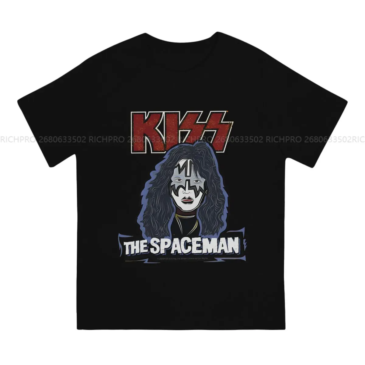 The Spaceman KISS TShirt For Male KISS Clothing Style Polyester T Shirt Homme