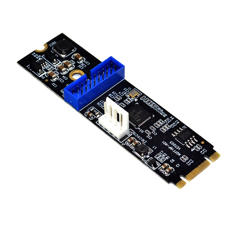 

M.2 NGFF NVME To USB 3.0 19Pin Expansion Card NGFF To 2 Port USB3.0 Expansion Card Adapter IDE 4PIN Power Supply