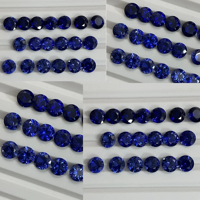Hochwertiger blauer Saphirstein, runder Schliff, Mohs-Härteprüfung, Edelsteine für Schmuckherstellung/Sammlung/Ausstellung/Geschenk, Edelsteine. – Detail 7