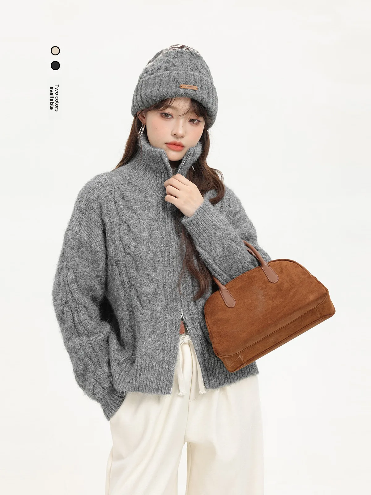 

Свитер Sli в стиле ретро, универсальный или мягкий зимний корейский кардиган Lazy Sle для женщин, вязаный кардиган для поездок на работу