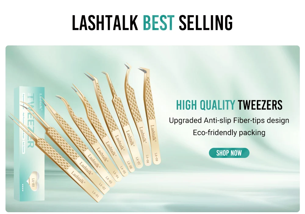 Lashtalk Wimpernverlängerungspinzette, Make-up-Tools aus Nagaraku, Edelstahl, nicht magnetisches Volumen, gefälschte Wimpern, Zubehör, präzise – Detail 1
