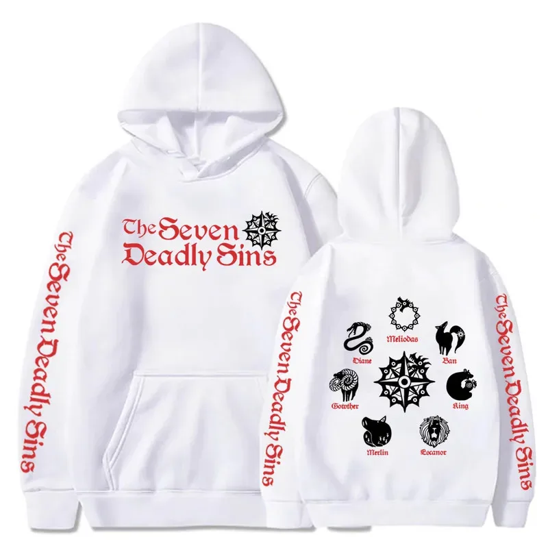 CyAnime the Seven Deadly Sins Meliodas Elizabeth Diane Ban King Gowther Merlin Escanor logo Hoodies Harajuku Unisex Sweatshirt - view 5