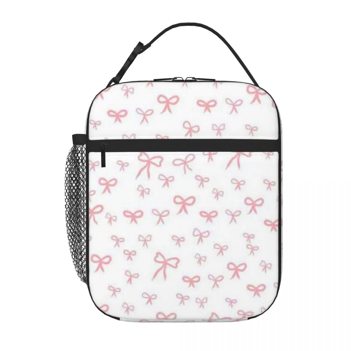 Bestselling Cute Ribbon Bow Mens Style Work Lunch Bag Kids School Neoprene Lunch Bag