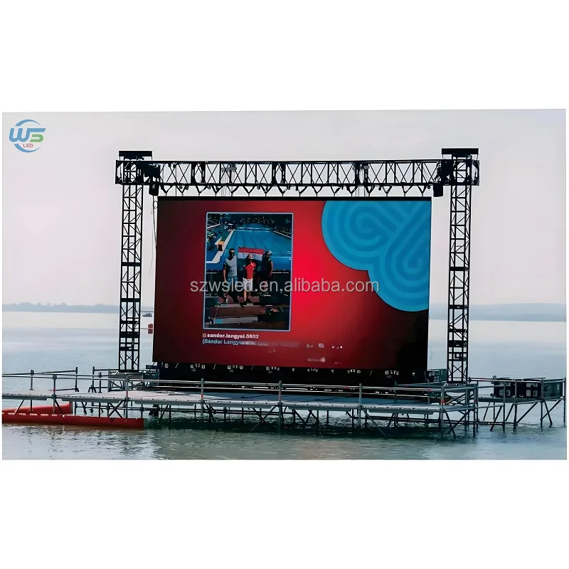 WSLED P3.91 Indoor/Outdoor LED Advertising Panels Flexible Rental Video Wall for Events Parties 4500-5000cd/m Brightness 10-Bit