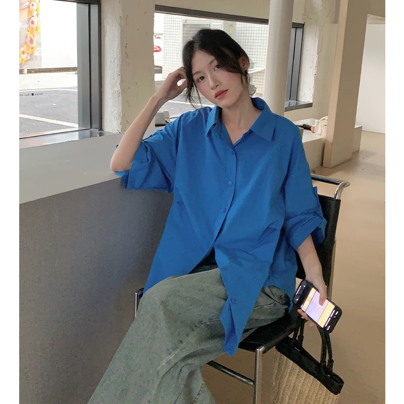 ใหม่ Elegant สีทึบอารมณ์เสื้อผู้หญิงฤดูร้อนใหม่โปโลแขนสั้นเดี่ยว Breasted เสื้อสเวตเตอร์ถักแฟชั่น Casual Top