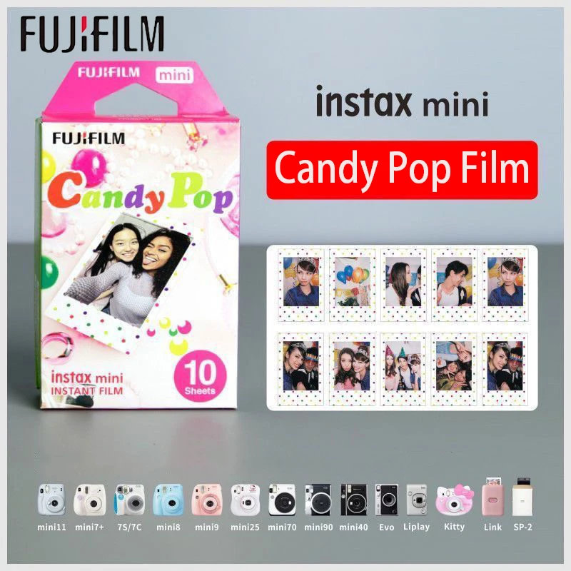 

Оригинальная пленка Fujifilm Instax Mini 12, пленка Candy Pop для Fuji Instax Mini EVO Liplay 41 SE 8 25 40 99, пленка Instant Camera Instax Film