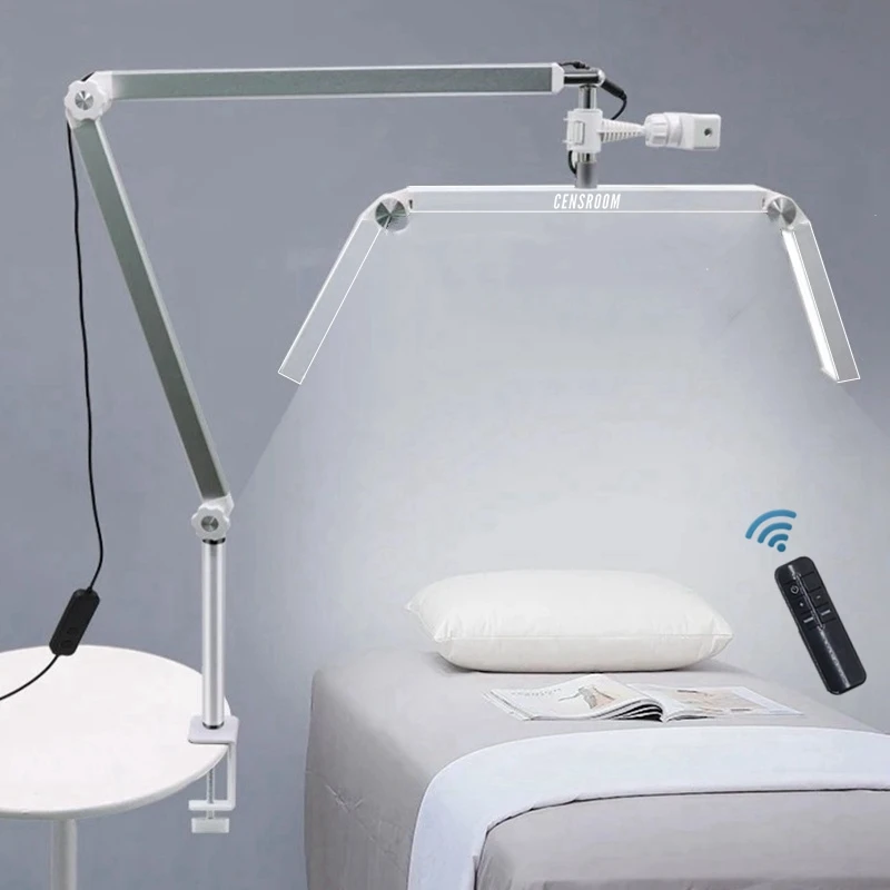 Half Moon Lash Lamp Nail Light C-Clamp Eyecare Arch Filling Light for Lash Extension Manicure Reading Crafting Painting