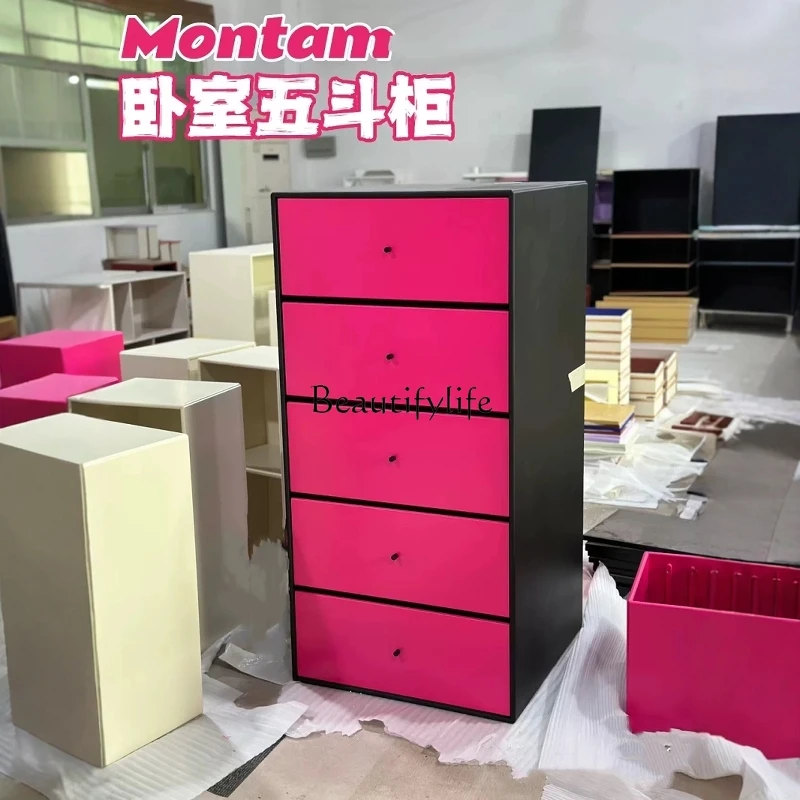 *Simple storage is customized against the wall drawer cabinet.