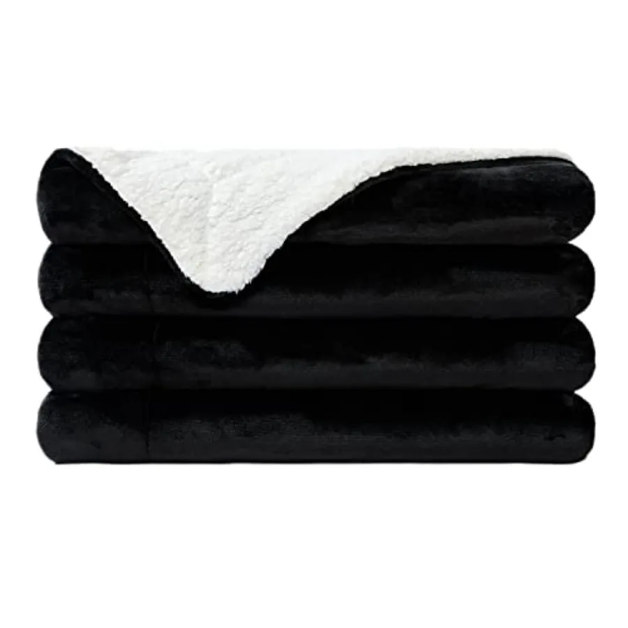 

Плед-шерпа из флиса, мягкий и теплый, из микрофибры, 90x108 дюймов