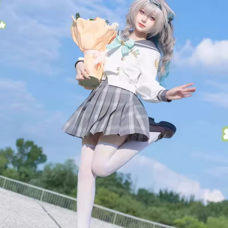 

Honkai Star Rail Springtime Firefly Cosplay Costume Firefly JK Uniform Game Suit Wig Halloween Party Role Play Clothes Clothing