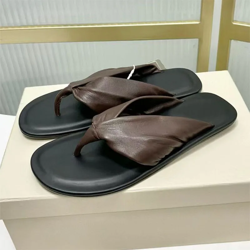 

Hot Selling Flip Flops For Woman Summer Slides Women Comfort Flat Shoes Outdoors Suede Leather Slippers Women