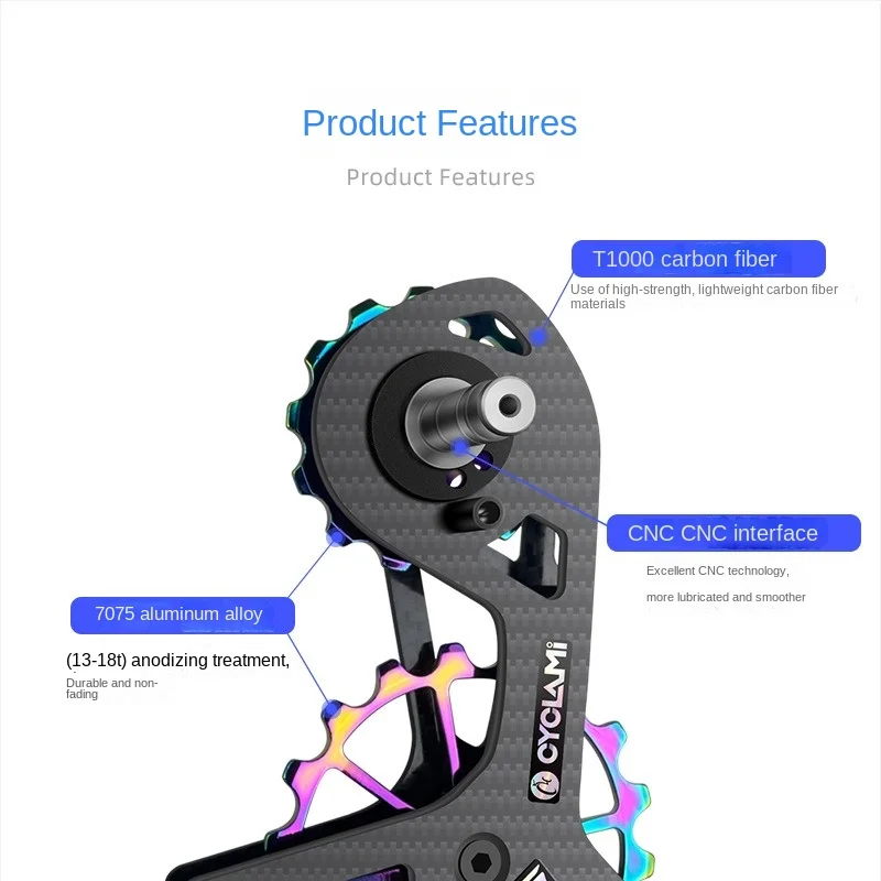 الطريق الدراجة الخلفية Derailleur ألياف الكربون السيراميك تحمل 17T بكرة دليل عجلة R5800 R6800 R7000 R8000 R9100 R9000 4700 5800 105