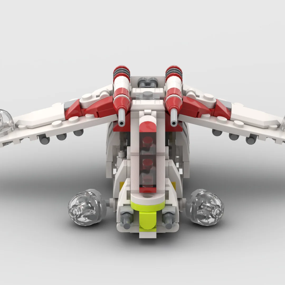 MOC اللبنات غالاكسي كلاش الخيال العلمي العسكرية Coruscant الحرس جمهورية Gunboat الصبي 178 قطعة نموذج تجميع الطوب لعبة أطفال #2