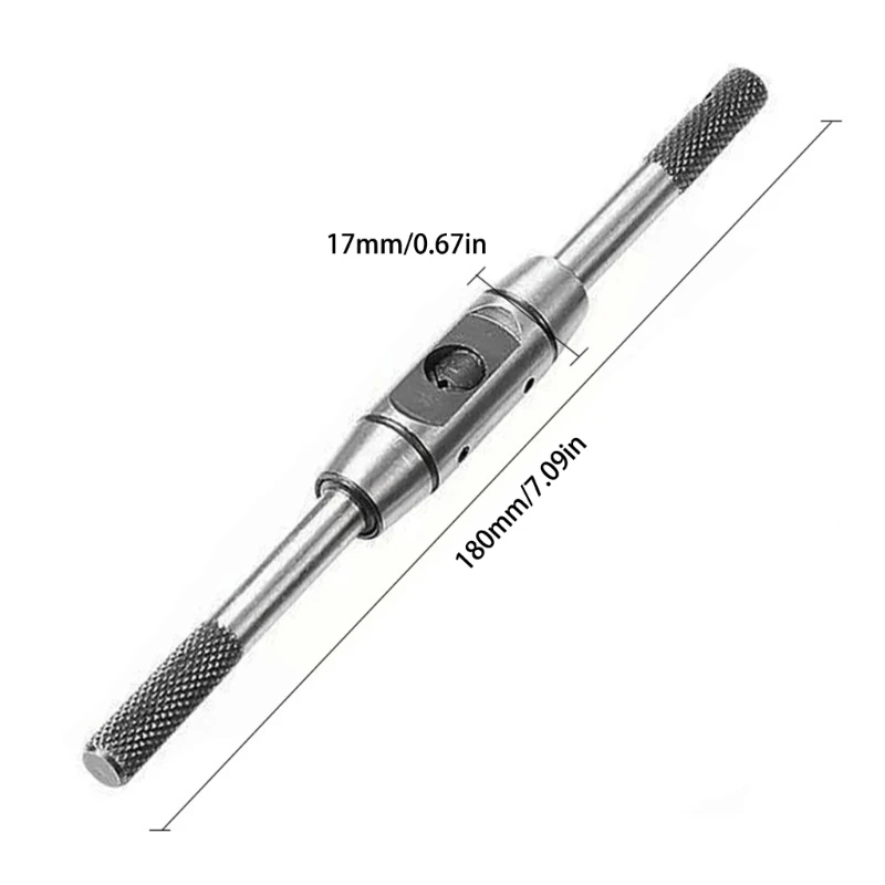 Adjustable Tap Wrench Handle Metric 2-8mm Thread Tap Holder Reamer Hand Tapping