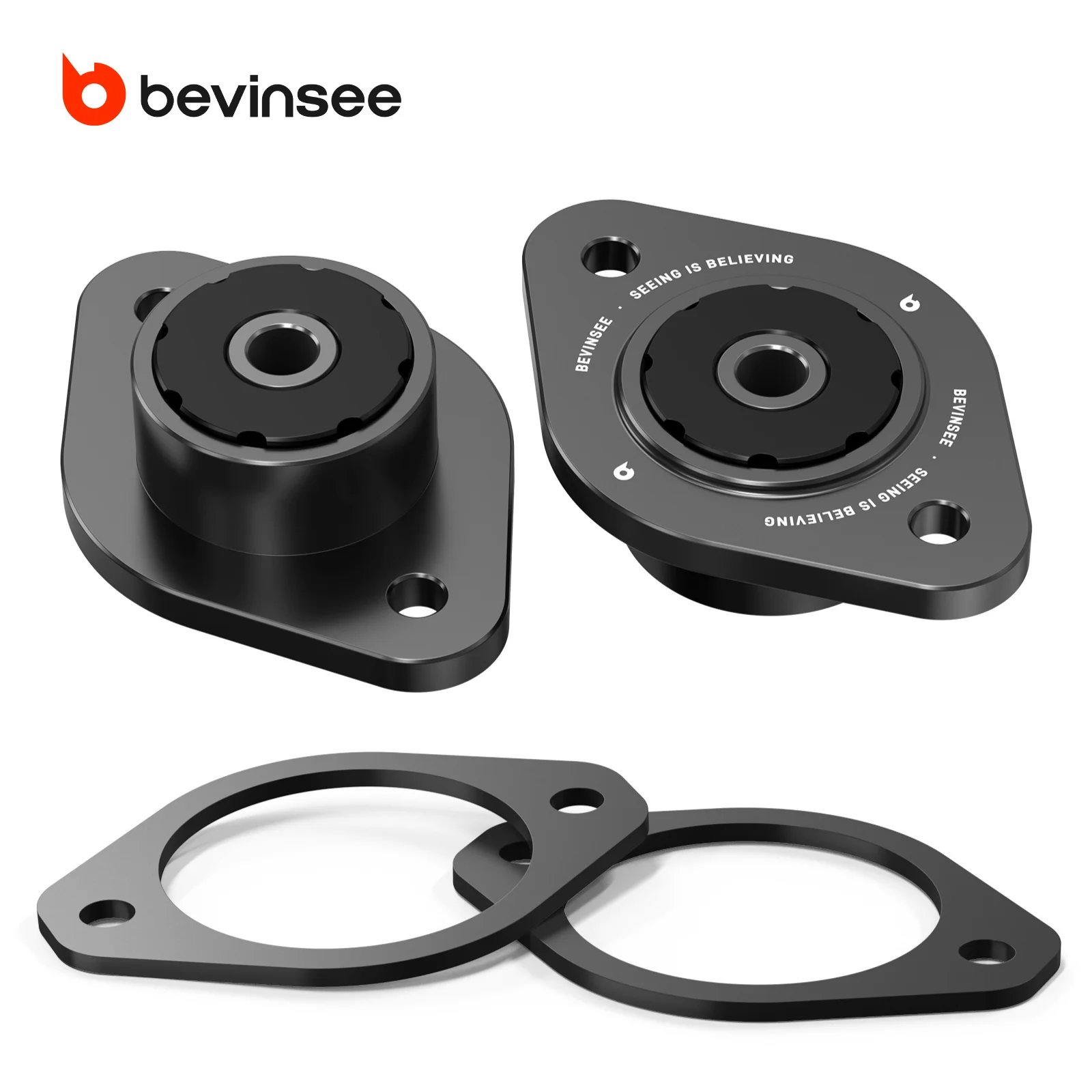 BEVINSEE Für BMW E36 E46 E30 Z3 Z4, komplettes hinteres oberes Polyurethan-Stoßdämpfer-Montageset