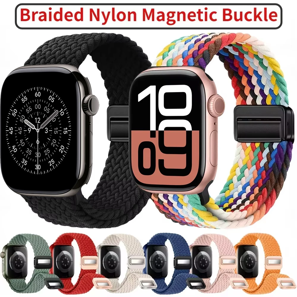 

Nylon Strap for Apple Watch 11 10 46mm 42mm 9 8 7 45mm 41mm Ultra 3 2 49mm Sports Watchband iWatch Series 10 9 8 7 SE 6 5 4 44mm