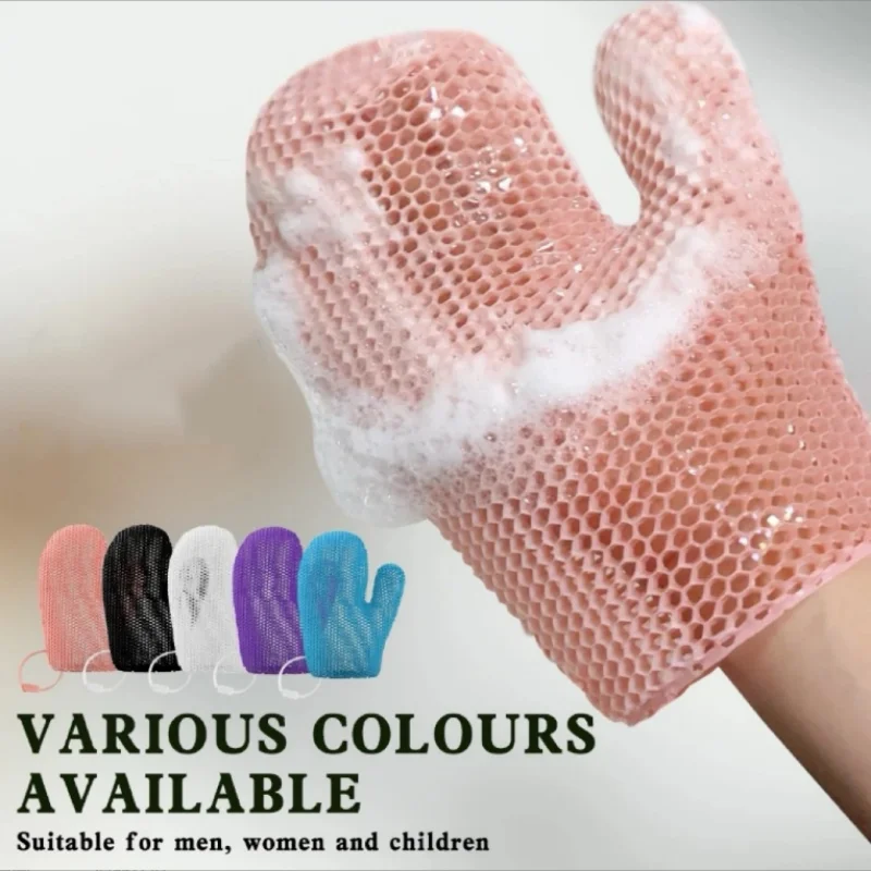 Antibacterial TPU Exfoliating Bath Glove Honeycomb Structure Anti-Odor Dead Skin Remover Soft Durable Shower Scrub Glove