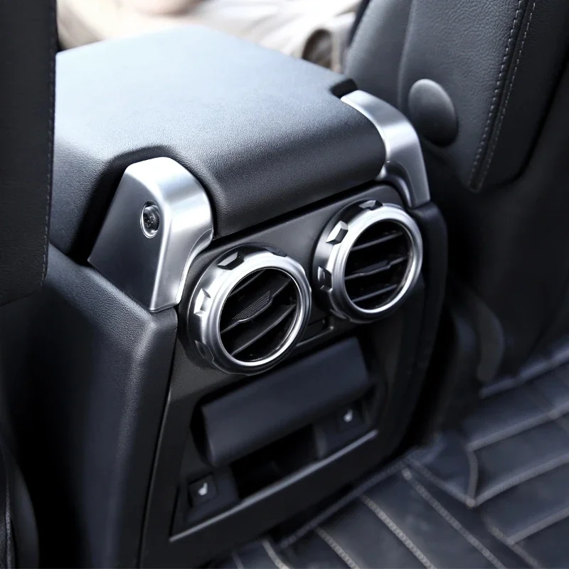 لاند روفر ديسكفري 4 LR3 لسيارة رينج روفر سبورت 2009-16 وحدة التحكم مسند الذراع صندوق خلفي منفذ تكييف الهواء تنفيس حلقة غطاء الكسوة #3